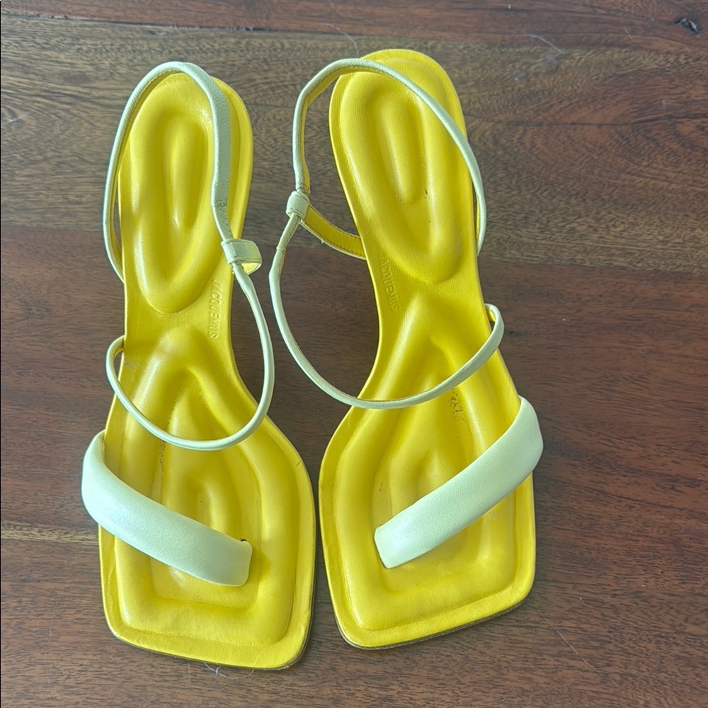 Jacquemus Yellow Minimalist Sandals
